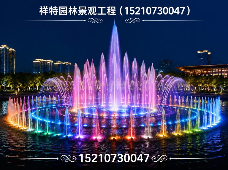 保定高新技术产业开发区广场喷泉展示图